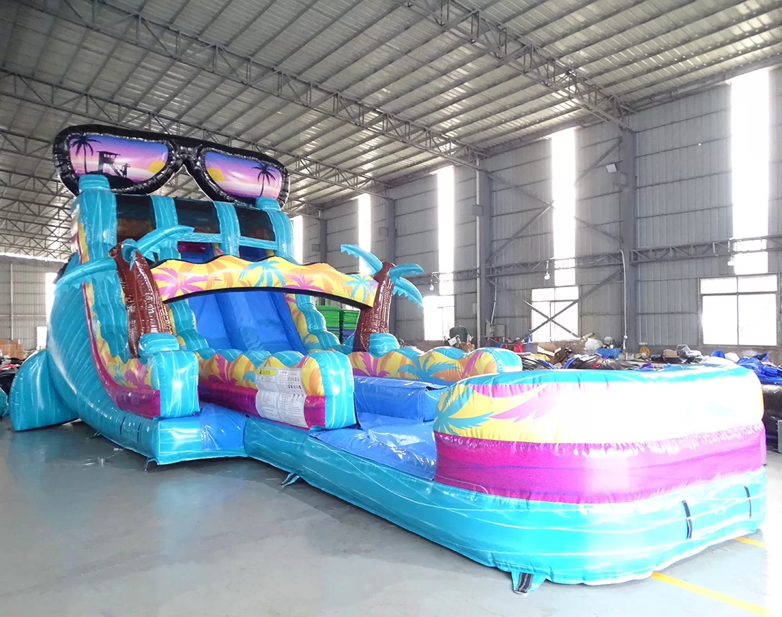 Inflatable water slides