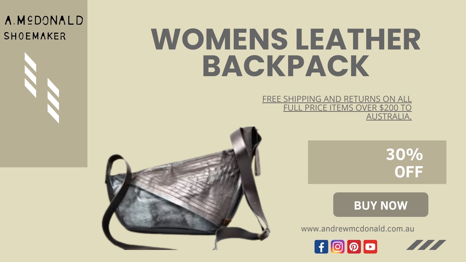 Womens Leather Backpack