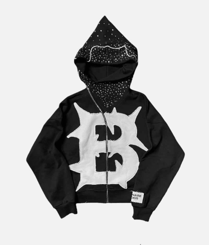 Billionaire Studios Bluto Mountain Zip Black Hoodie