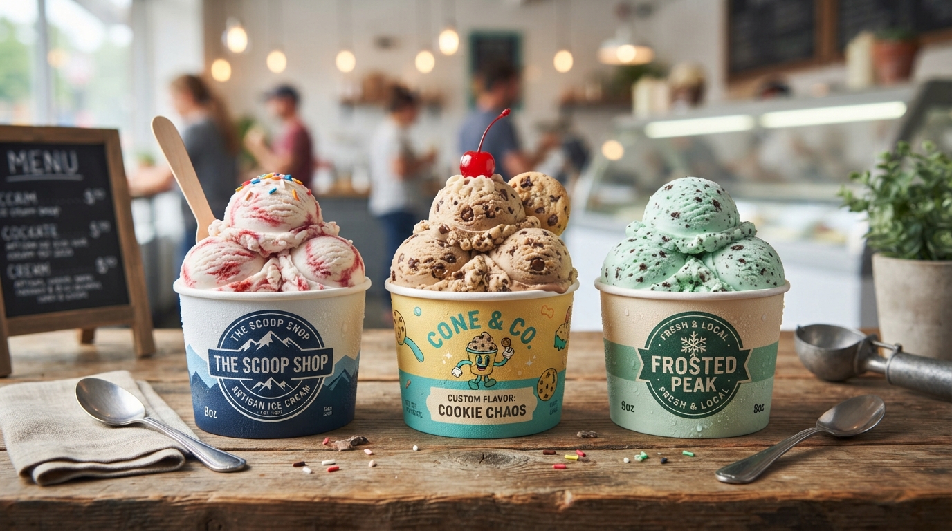 Boost Your Dessert Sales With Unique Custom Ice Cream Cups