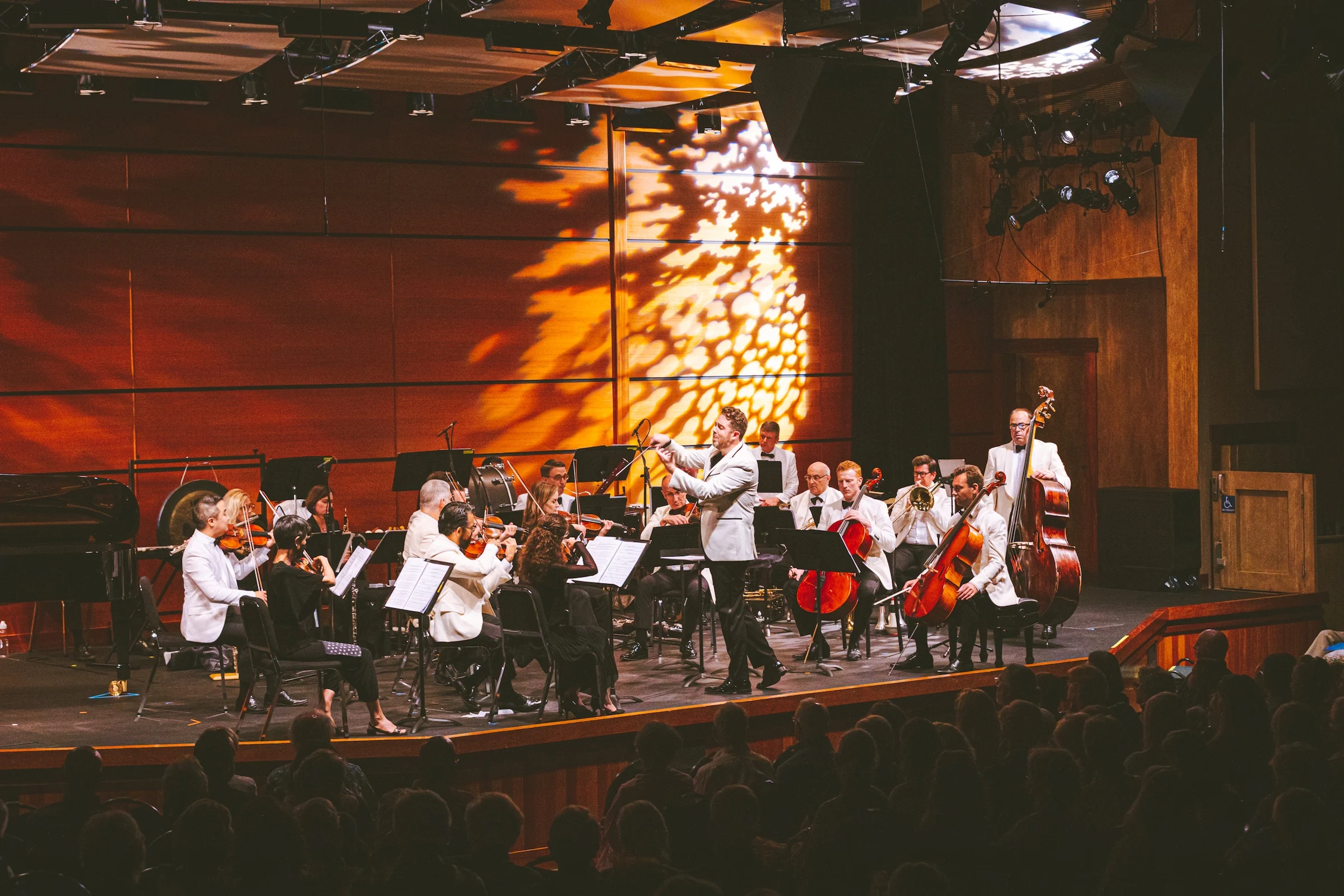 Community volunteers working together to support a local arts and music event